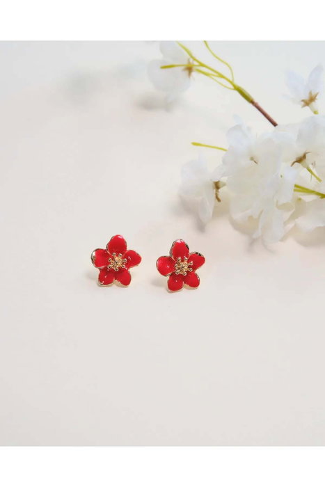 Heliophilia Silver Pendientes de Piedra Zirconia Roja Heliophilia Silver Pendientes de Piedra Zirconia Roja